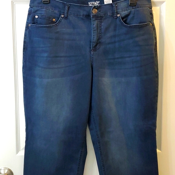 Terra & Sky Woman's Plus Straight Leg Jeans 18w Petite - Picture 1 of 4